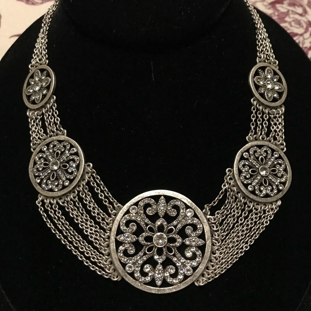 Swarovski chandelier silver crystal statement